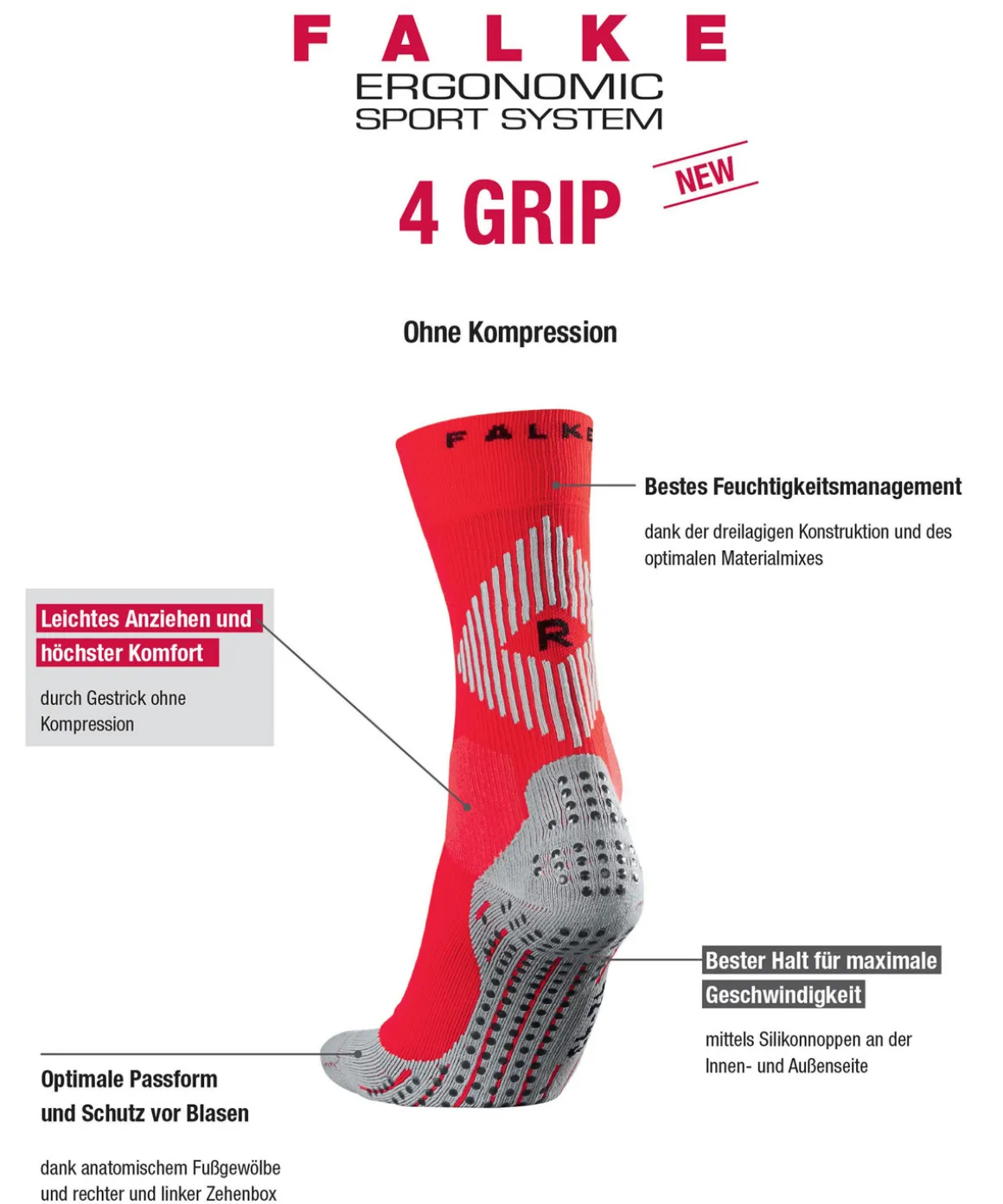 4Grip Unisex Sokken