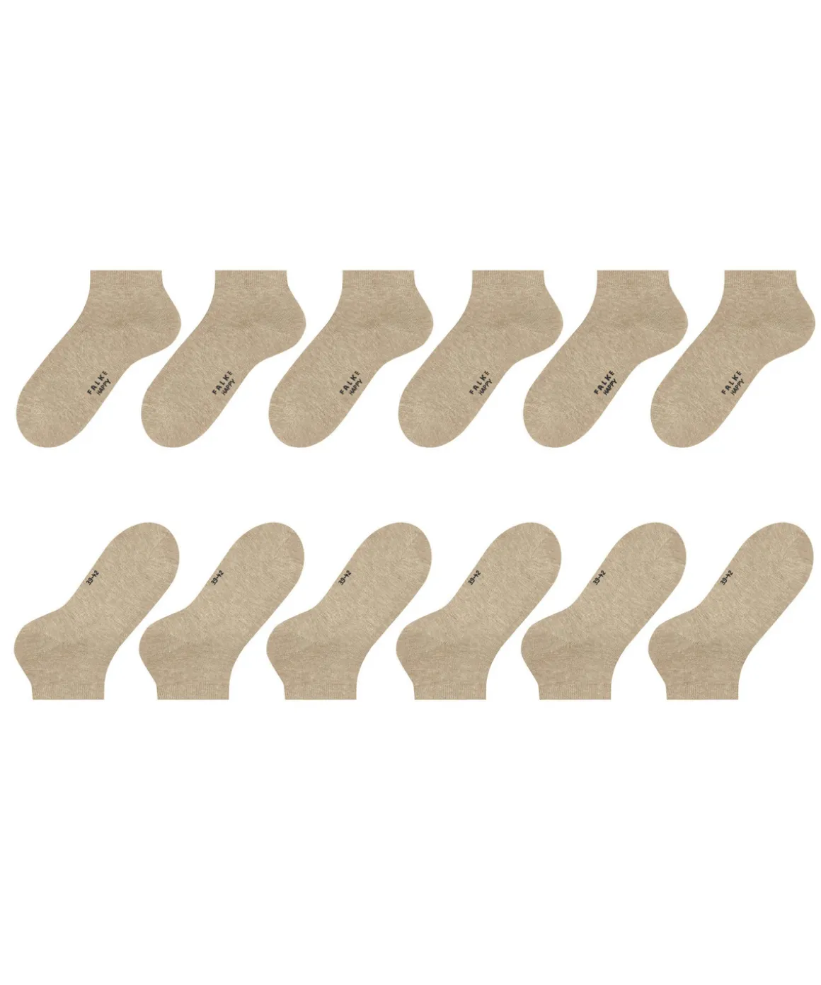 Happy 6-Pack Heren Sneakersokken