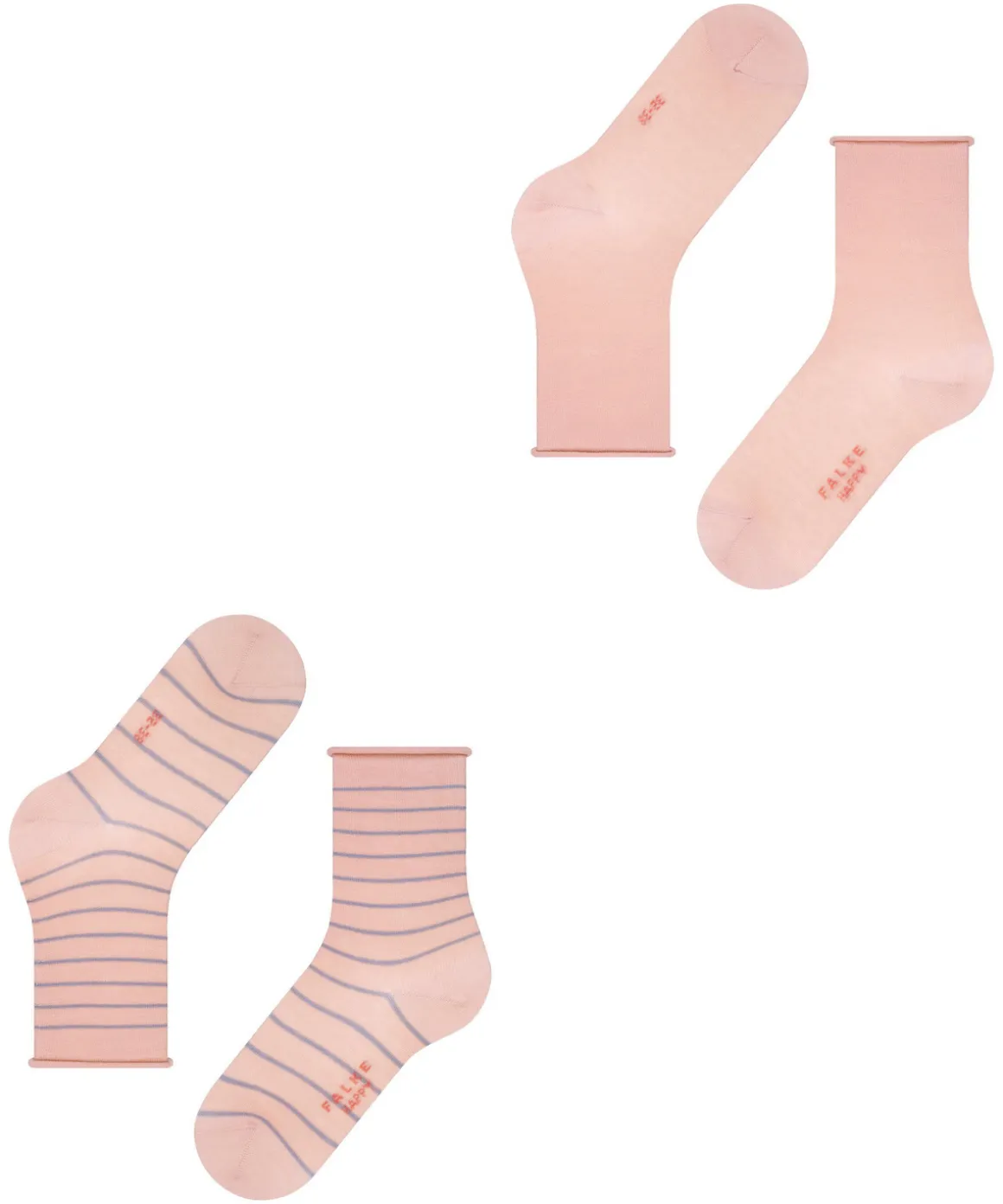 Happy Stripe 2-Pack Dames Sokken